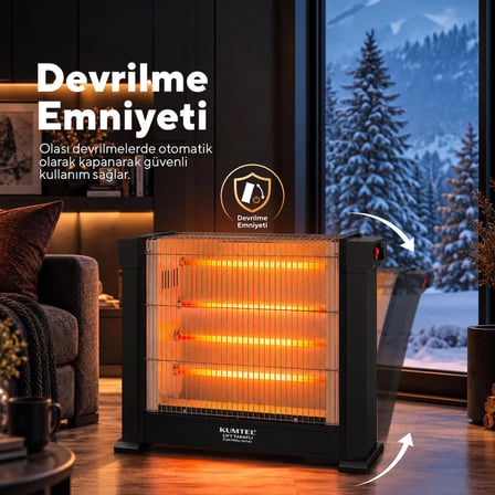 Kumtel KS-2760 2200 W Mini Şömine Isıtıcı