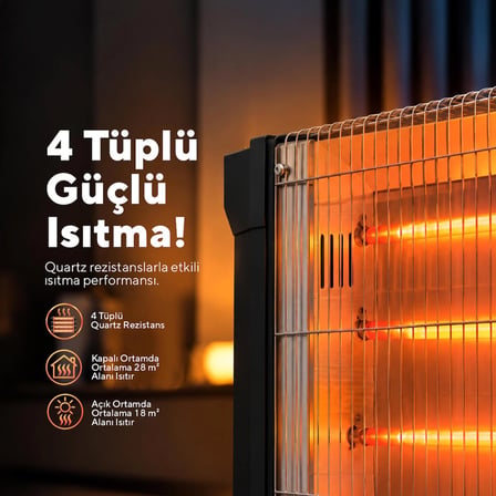 Kumtel KS-2760 2200 W Mini Şömine Isıtıcı