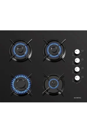 KUMTEL Siyah Aspiratörlü Home Ankastre Set
