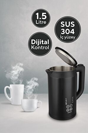 Kumtel Siyah Dijital Kettle 