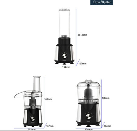 KUMTEL MUTFAK ROBOTU 3 in 1