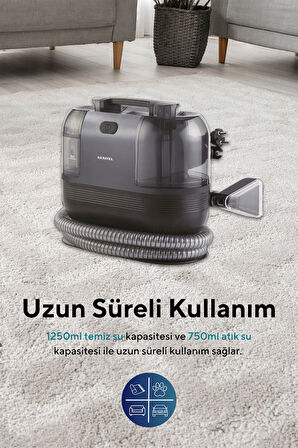 Kumtel Koltuk Ve Halı Yıkama Makinesi 450w 14kpa Hcc-02 Siyah