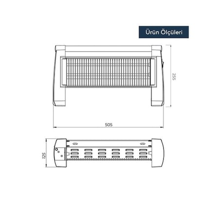 Zenon LX-2819 Quartz Isıtıcı - Siyah - 1200 Watt