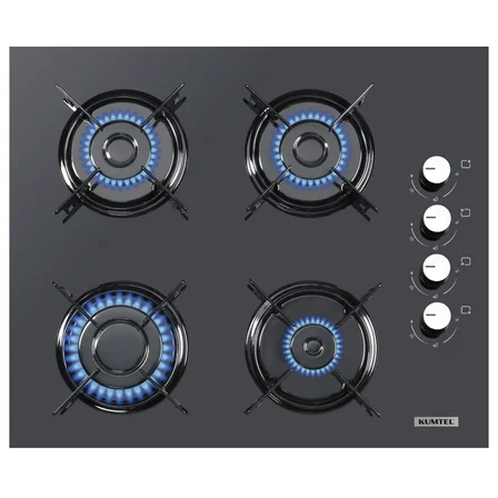 Kumtel Kristal Antrasit ( Gri ) Cam Ankastre Set