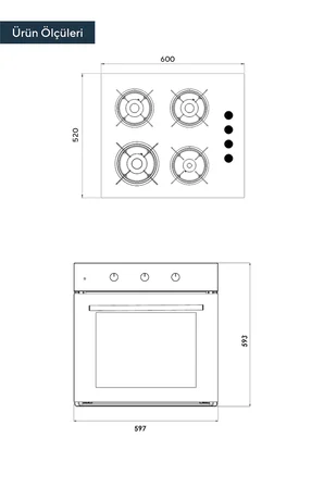 KUMTEL Siyah 2 li Set