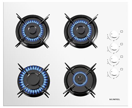 KUMTEL Beyaz 2'li Ankastre Cam Set (Ocak-Davlumbaz)