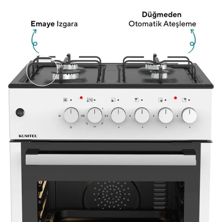 Kumtel Tam Boy Fırın Beyaz LF662S-40F
