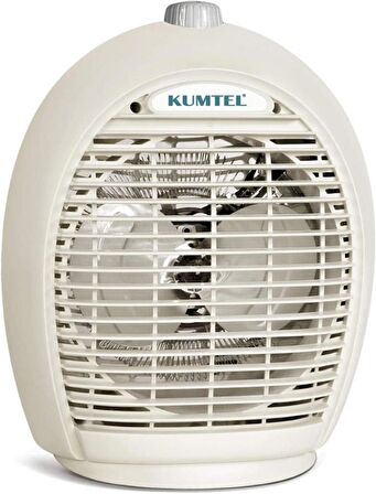 Kumtel LX6331 Fanlı Isıtıcı, 3 Kademeli, Bej, 2000 W