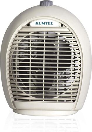 Kumtel LX6331 Fanlı Isıtıcı, 3 Kademeli, Bej, 2000 W