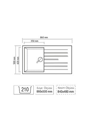 Lx-860 Rıo Damlalıklı Granit Siyah Eviye