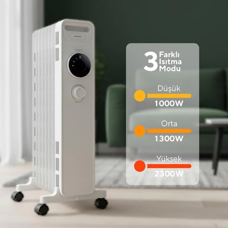 Kumtel KUM-1230S 11 Dilim 2300 W Yağlı Radyatör