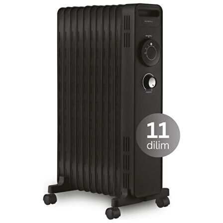 Kumtel KUM-1230S 11 Dilim 2300 W Siyah Yağlı Radyatör