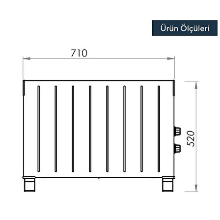 Kumtel HC-2948 2000 W Fanlı Konvektör Isıtıcı