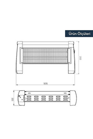 Kumtel Quartz Isıtıcı 1200 Watt LX-2819 Bordo