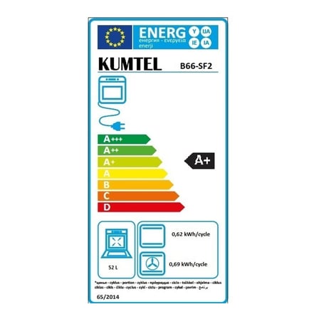 Kumtel Italian Design Cam Ankastre Fırın B66-SF2(MT)