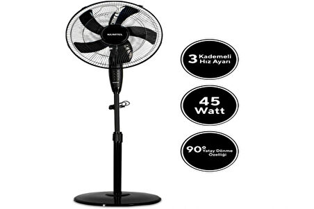 Kumtel KTF-330 Vantilatör - Siyah - 45 Watt