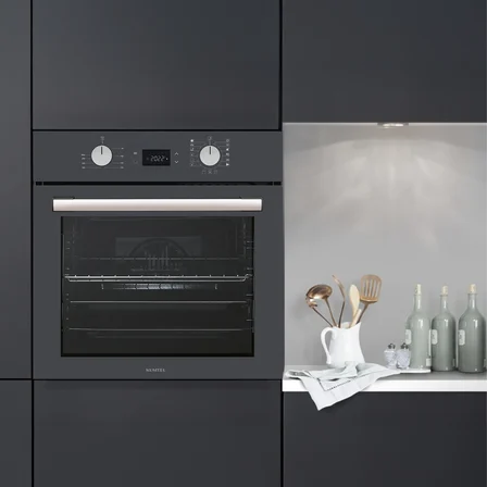 Kumtel Digital Plus Antrasit Ankastre Fırın 15 Prog. B66-SF3(DDT)