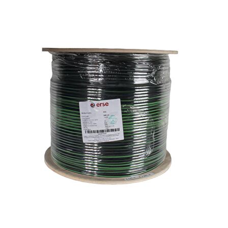 Erse Coaxial TV Kablosu RG 6/U-6 Cu/Cu Siyah Yeşil (10 METRE)