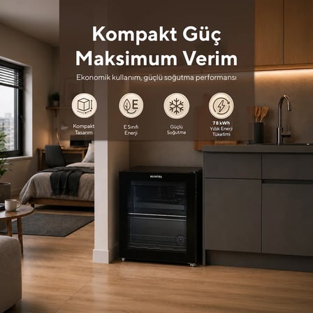 KUMTEL HMB-60 44 L Cam Kapılı Mini Buzdolabı (Minibar)