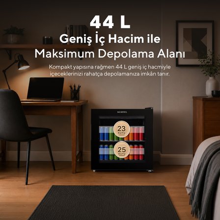 KUMTEL HMB-60 44 L Cam Kapılı Mini Buzdolabı (Minibar)