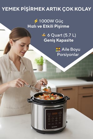 KUMTEL  HPC-03 ELEKTRİKLİ DÜDÜKLÜ TENCERE