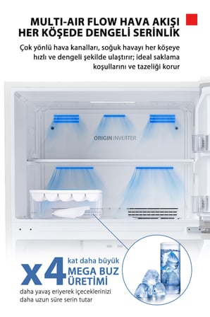 Toshiba Koku Önleme Orjinal Tazelik 535 Litre No-Frost Buzdolabı Beyaz GR-RT702WE-PMT(01)