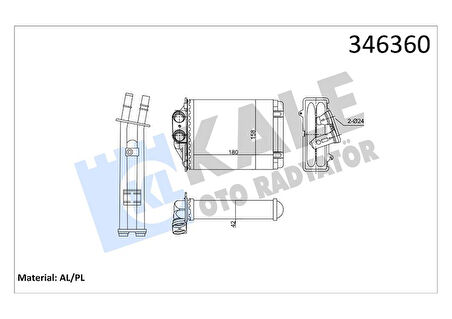 Fiat Kalorıfer Radyatörü - Kalorıfer Radyatörü - Kal 346360