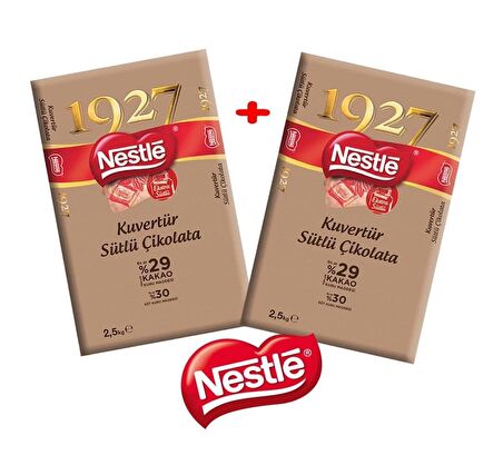 Nestle 1927 Kuvertür Sütlü Çikolata - 2,5 Kg X 2 Adet