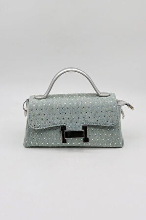 Kriste Bell Marka İthal Kot Taşlı Spor Şık kadın Çanta KB054 Kot Mavi