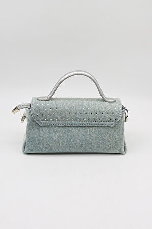 Kriste Bell Marka İthal Kot Taşlı Spor Şık kadın Çanta KB054 Kot Mavi