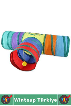 Premium Kedi Köpek Eğlenceli Oyuncak Sağlıklı Kokusuz Bağımsız Oyun Evcil Hayvan Tüneli 85 X 50 Cm