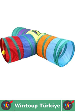 Premium Kedi Köpek Eğlenceli Oyuncak Sağlıklı Kokusuz Bağımsız Oyun Evcil Hayvan Tüneli 85 X 50 Cm