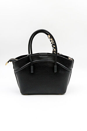 Kriste Bell İthal Kadın Fular Detaylı El ve Çapraz Çanta KB592 - Siyah