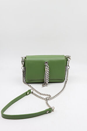 Kriste Bell Marka İthal Zımba ve Taş Detaylı Günlük Şık Kadın Çanta KB662 Açık Yeşil