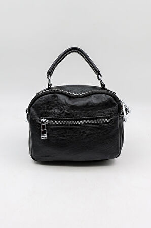 Kriste Bell Marka İthal YıkamaDeri kadin Çanta KB786 Siyah