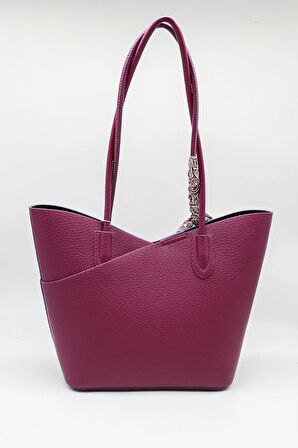 Kriste Bell Marka İthal Fularlı Bayan Kol Çanta KB763 Mor