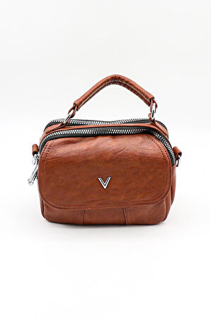 Kriste Bell Marka İthal YıkamaDeri kadin Çanta KB786 Camel