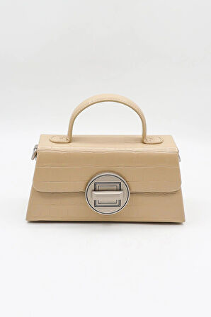 Kriste Bell Marka İthal Kroko Kadın Çanta KB909 Bej