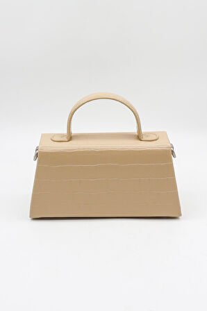 Kriste Bell Marka İthal Kroko Kadın Çanta KB909 Bej