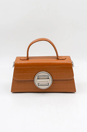 Kriste Bell Marka İthal Kroko Kadın Çanta KB909 Camel