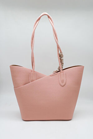 Kriste Bell Marka İthal Fularlı Bayan Kol Çanta KB763 - Pudra