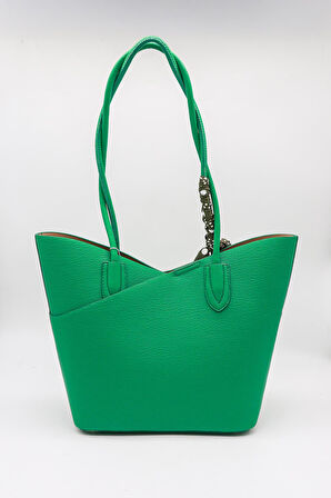 Kriste Bell Marka İthal Fularlı Bayan Kol Çanta KB763 Yeşil