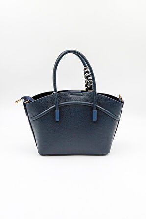 Kriste Bell İthal Kadın Fular Detaylı El ve Çapraz Çanta KB592 - Lacivert