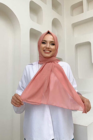 2019 Şifon Şal Açık Pudra