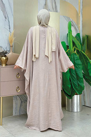 Yarasakol Abayalı Elbise Takım 8497 Taş