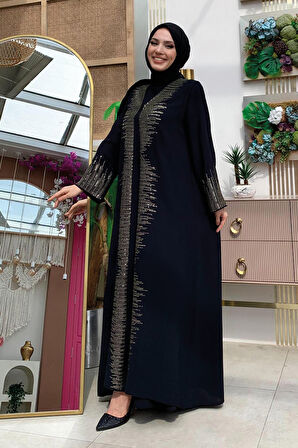 Pul İşlemeli Yelekli Elbise Takım 8498 Siyah