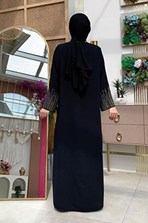 Pul İşlemeli Yelekli Elbise Takım 8498 Siyah