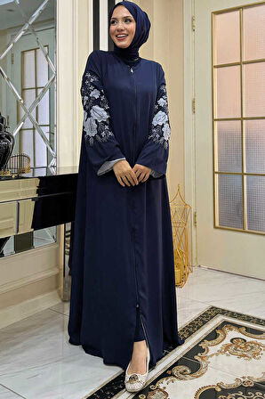 Çift Taraflı Çift Renk Ferace 7897 Lacivert