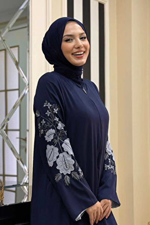 Çift Taraflı Çift Renk Ferace 7897 Lacivert