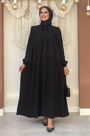 Bebekli Anne Elbisesi 3896 Siyah